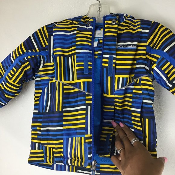 Columbia Toddler Boy Outgrown Coats Blue/Yellow 4T - Picture 4 of 11